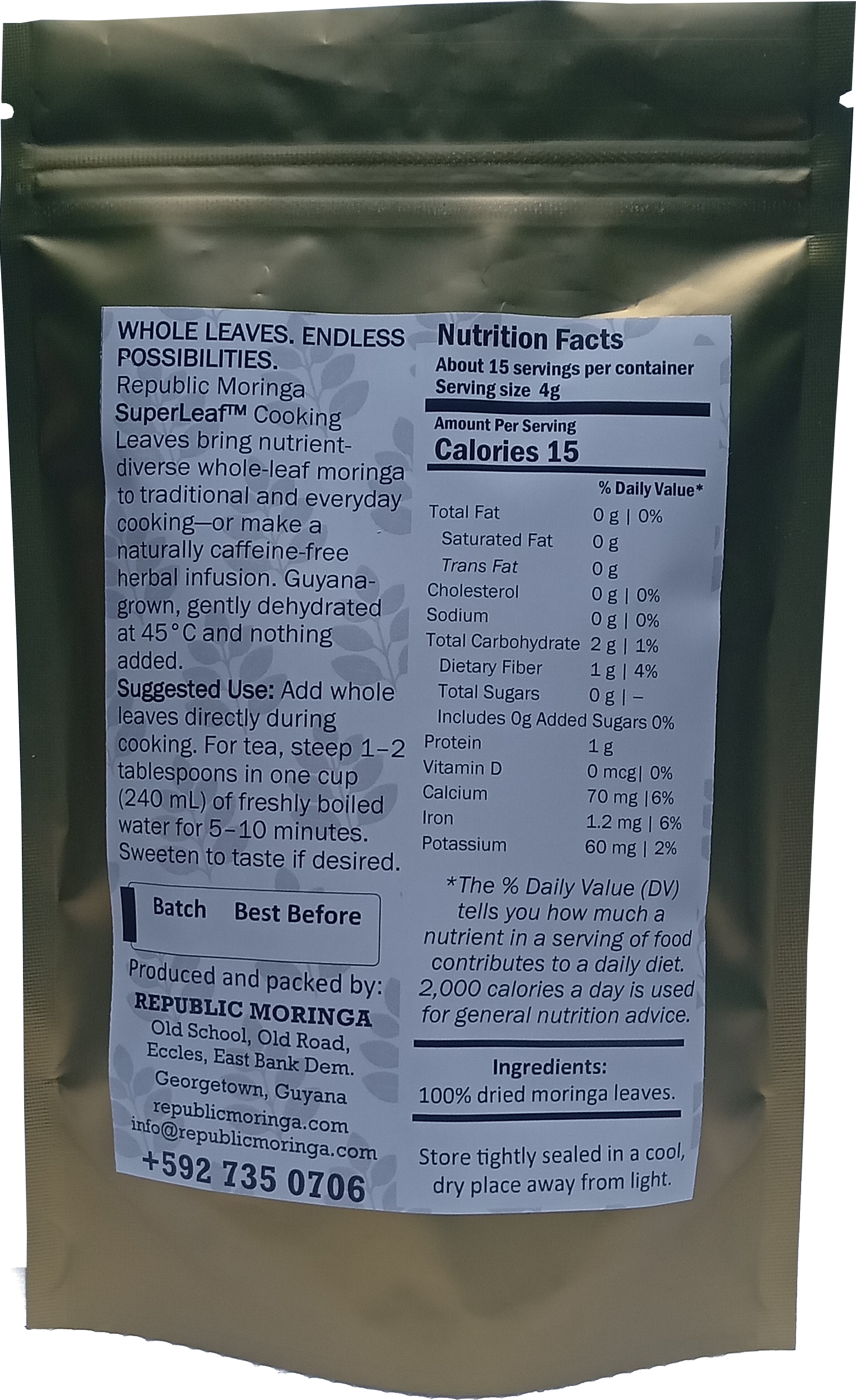 SuperLeaf Whole Leaves product information