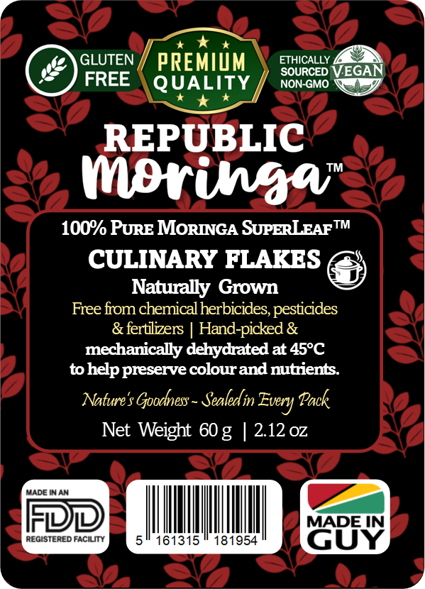 SuperLeaf Culinary Flakes front label