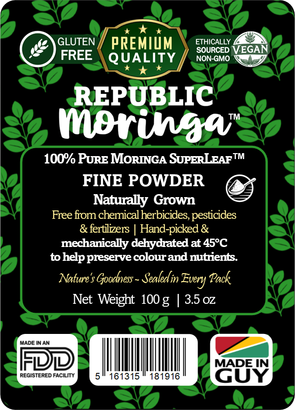 SuperLeaf Fine Powder front label